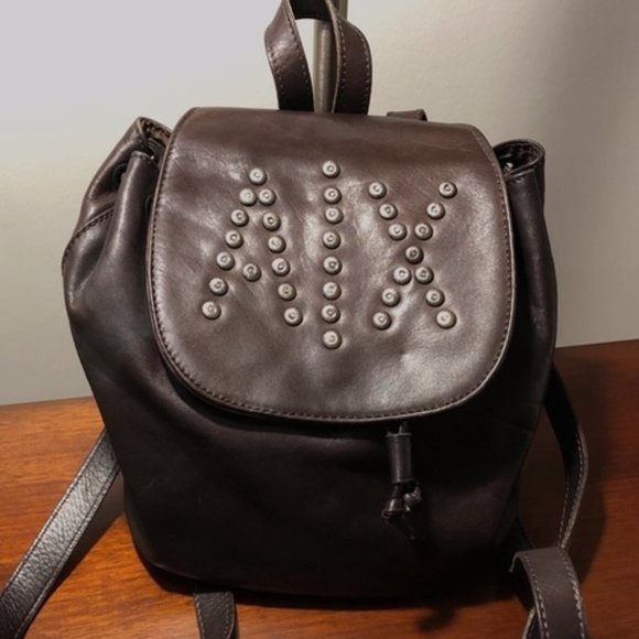 Armani Exchange  A/X Glove Leather Studded Backpack Rucksack Book Bag Purse main image 5